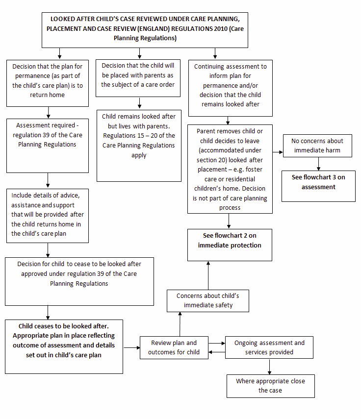 Flow chart 6: Children returning home from care to their families